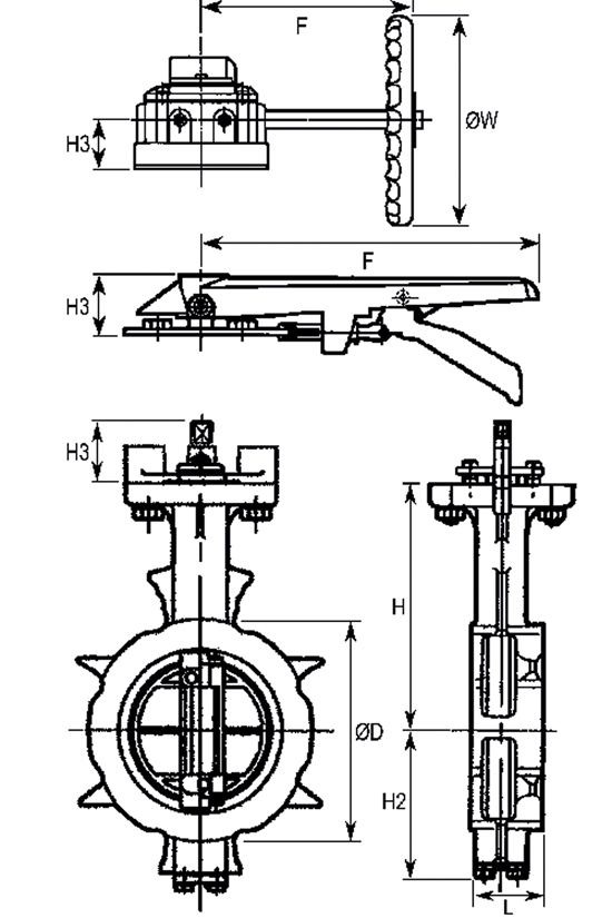 RVS Tomoe dubbel excentrische vlinderklep&nbsp;&nbsp;|&nbsp;&nbsp;KP-1064
